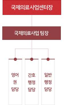 국제의료사업센터 조직도